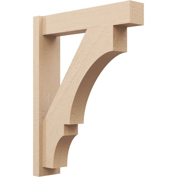 Ekena Millwork 6-in W x 26-in D x 34-in H Balboa Block Rough Cedar Woodgrain TimberThane Outlooker, Primed Tan OUTUR060X26X34BOA44RCPR - main